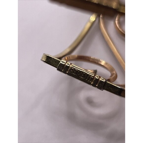 Vintage Krementz Gold Tone Swirl Scroll Open Work Cuff Bracelet - Picture 7 of 11